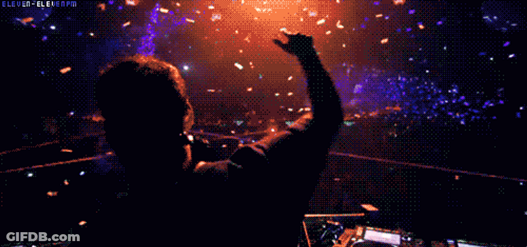 Flashing Lights Rock DJ GIF