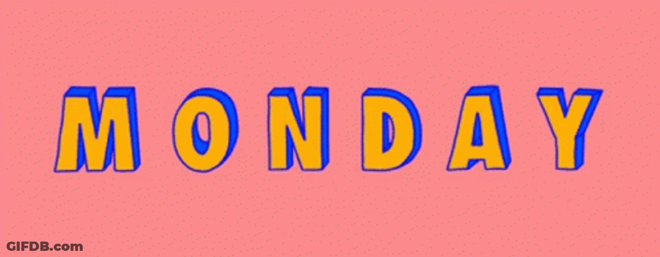 Flashing Monday Text New Week GIF