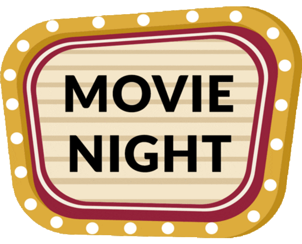 Flashing Movie Night Sign Digital Art GIF