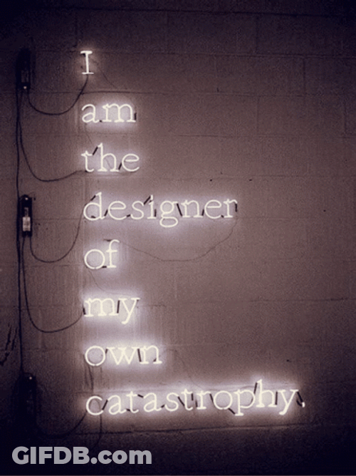 Flashing Self Destruct Quote GIF