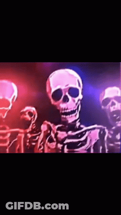 Flashing Skeleton Loop Meme GIF