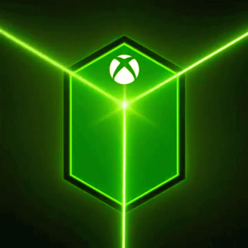 Flashing Xbox Neon Green Light Mesh GIF