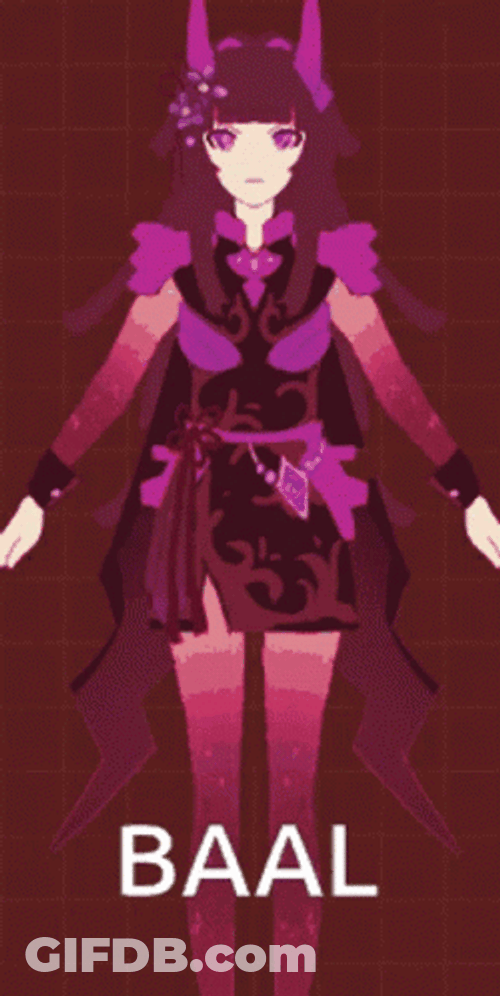 Flashy Baal Genshin Impact Mobile Artwork GIF