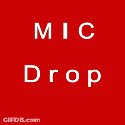 Flashy Colorful Drop The Mic Animation GIF