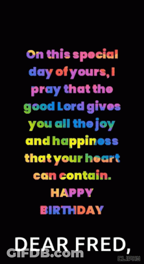 Flashy Rainbow Text Happy Birthday Bestie GIF