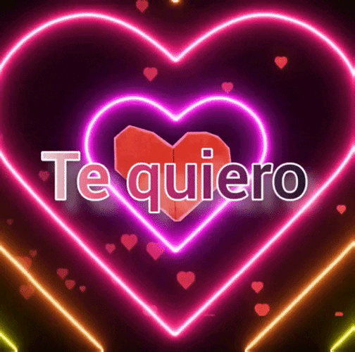 Flashy Te Quiero Colorful Neon GIF