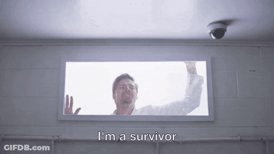 Flat Screen Monitor Im A Survivor GIF