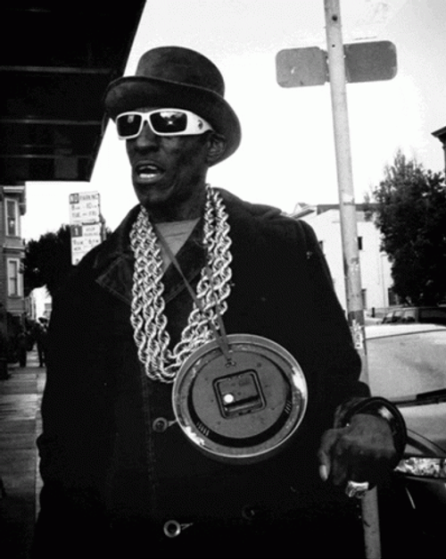 Flava Flav Poses Black White GIF