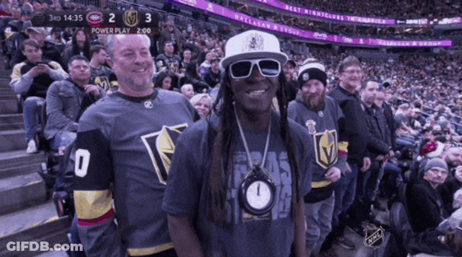Flavor Flav At NHL Match GIF