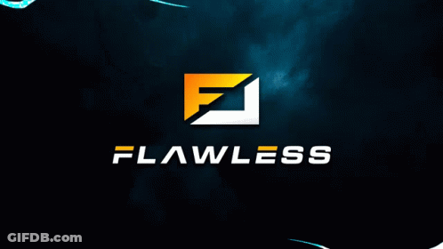 Flawless Logo Blue Background GIF