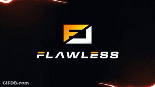 Flawless Logo On Black Background GIF