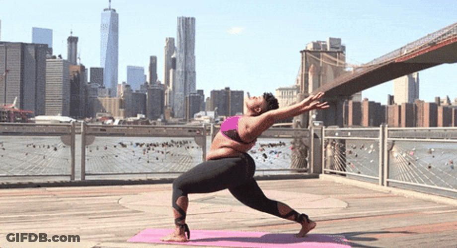 Flexible Curvy Woman Have All Guts GIF