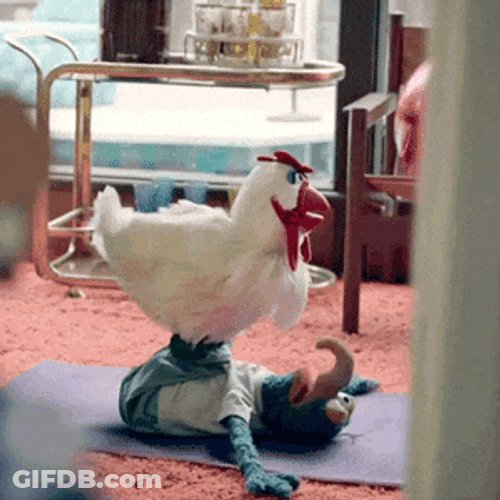 Flexible Gonzo Carried Out Chicken While Exercise GIF