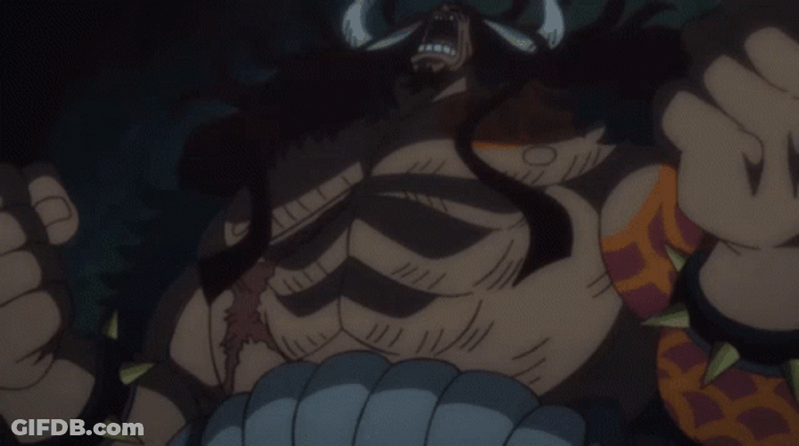 Flexing And Screaming Kaido GIF