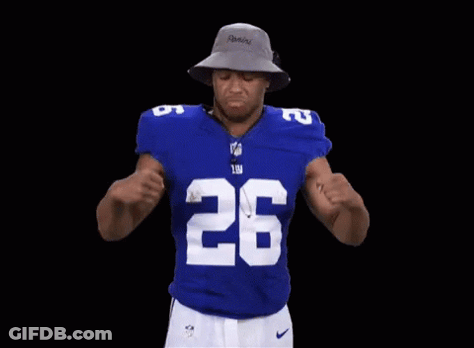 Flexing Muscle Saquon Barkley GIF
