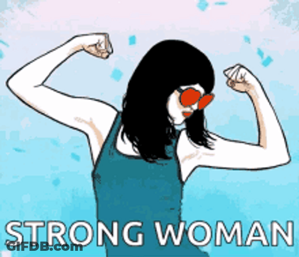 Flexing Strong Woman GIF