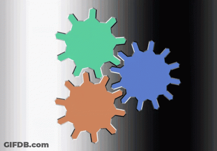 Flickering Spinning Gears Optical Illusions GIF