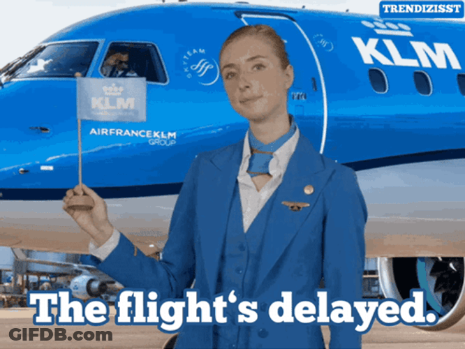 Flight Is Delayed Announcement At Airport GIF