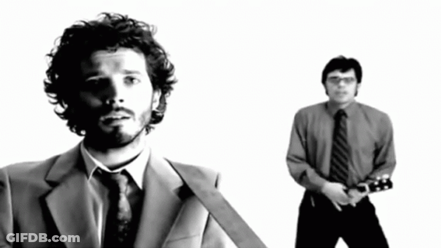 Flight Of The Conchords Black & White GIF