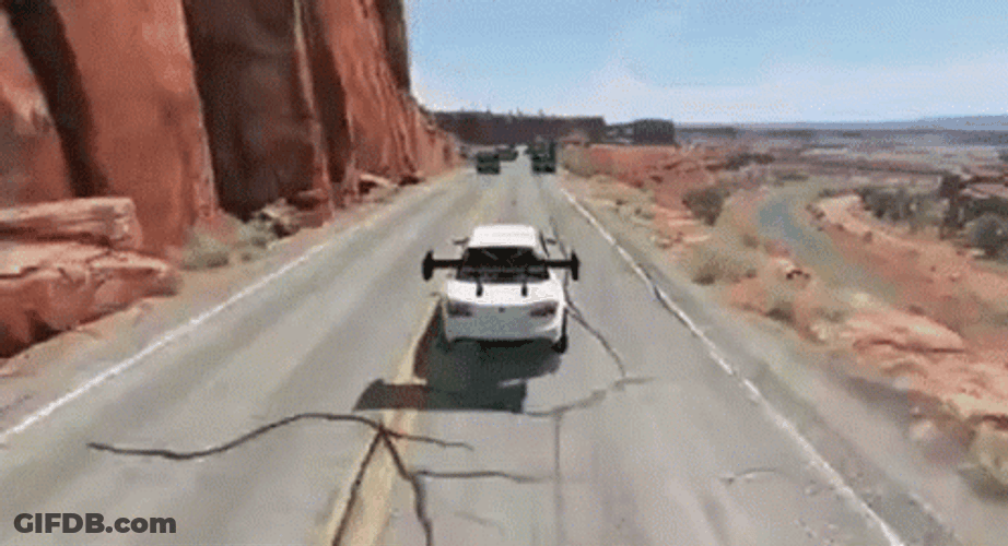 Flintstone Car Drift Game GIF