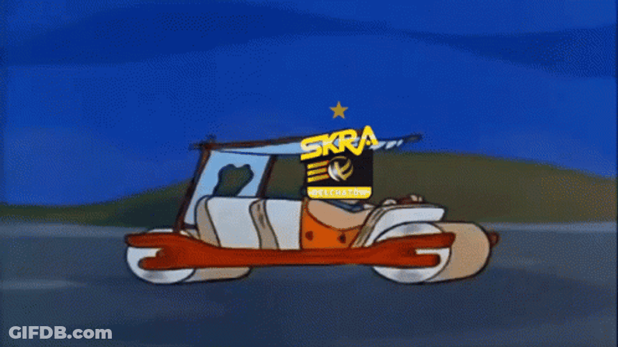 Flintstone Car Fred Driving GIF