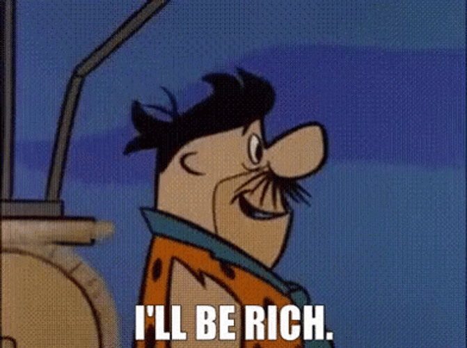 Flintstone Fred  Be Rich GIF