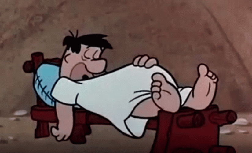 Flintstone Fred Cartoon Sleeping GIF