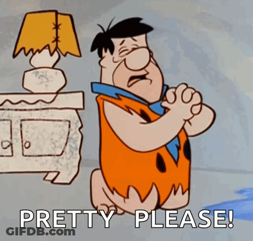 Flintstone Praying Pretty Please GIF