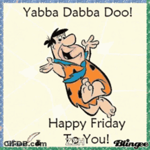 Flintstone Saying Yabba Dabba Doo GIF