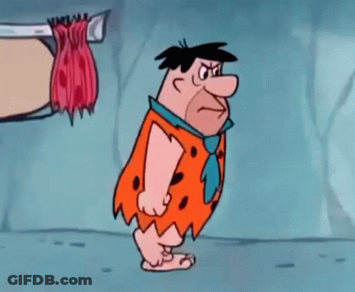 Flintstone Walking In Cave GIF