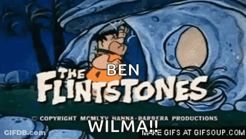 Flintstones Ben Wilma GIF