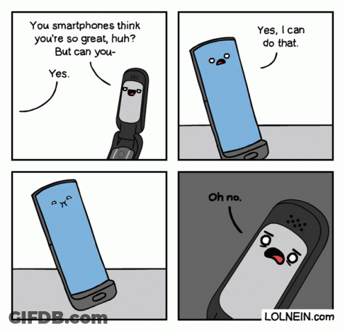 Flip Phone Talking To Cell Phone GIF
