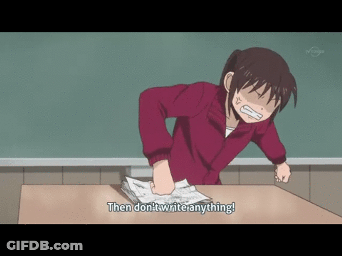 Flip Table Angry Anime Teacher GIF
