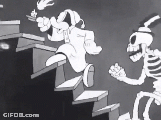 Flip The Frog Spooky Scary Skeletons GIF