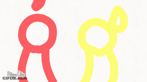 FlipaClip Stick Figure With Heart GIF