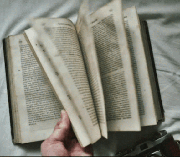 Flipping An Old Book GIF