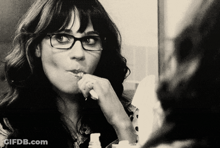 Flirt Couple Smiling While Brushing Teeth GIF