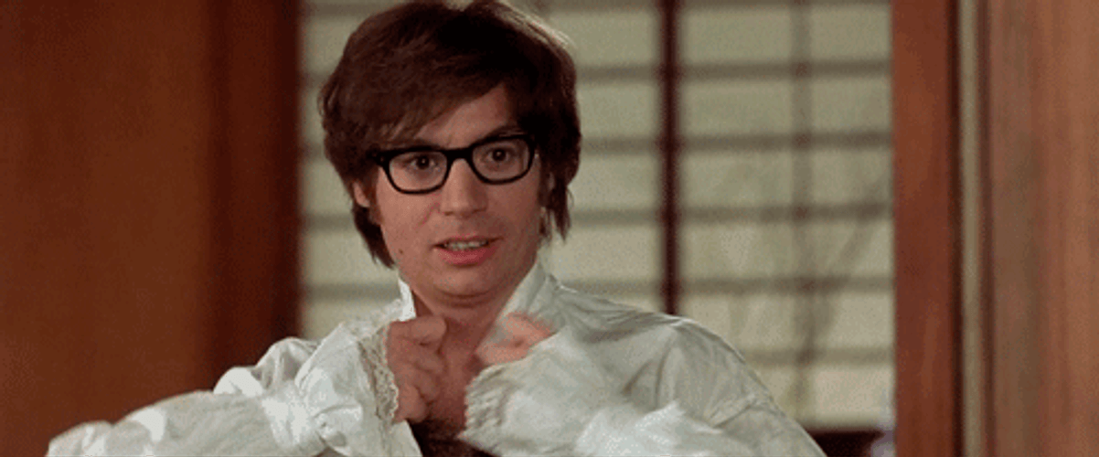 Flirt Nerdy Guy Shows Hairy Chest GIF