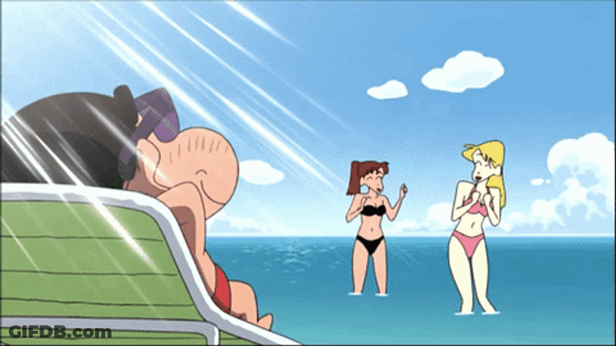 Flirty Crayon Shin Chan Greeting Girls GIF