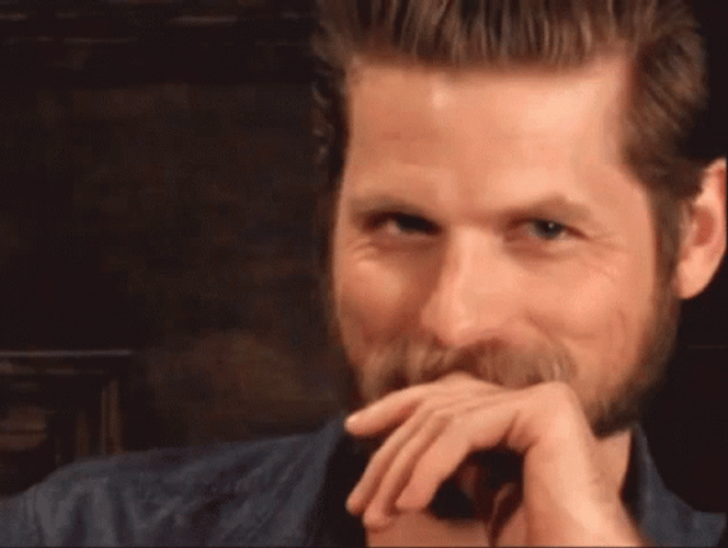 Flirty Eyebrow Raising Sneaky Guy GIF