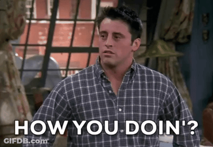 Flirty Joey Tribbiani How You Doin GIF