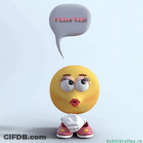 Flirty Love Emoji Thinking GIF