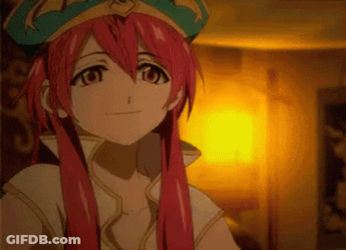 Flirty Magi Anime Character GIF
