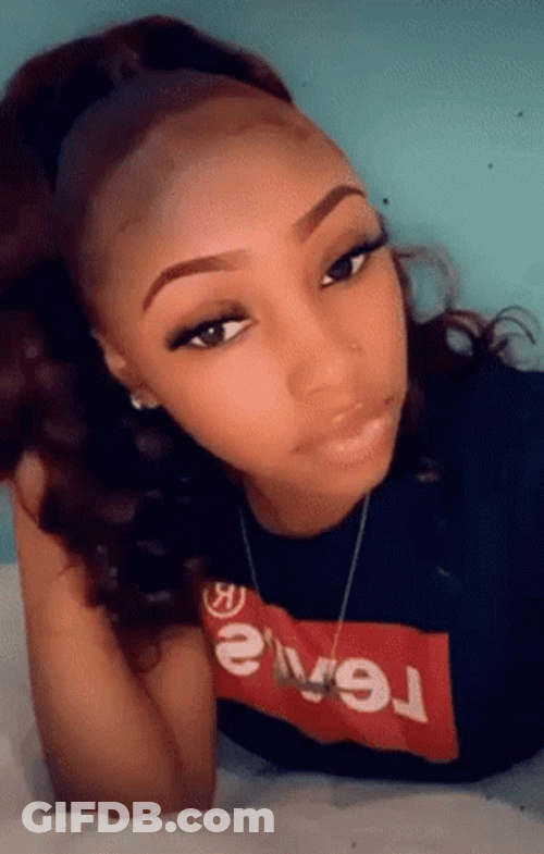 Flirty Youtuber Pulling Hair Out GIF