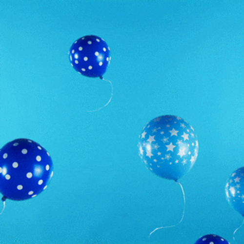 Floating Balloon Yay GIF