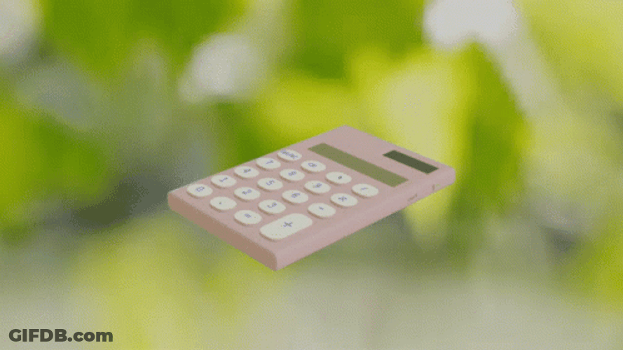 Floating Calculator Transition GIF
