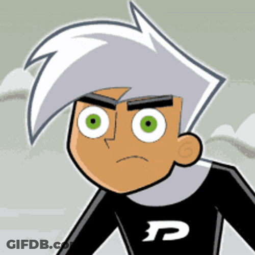Floating Danny Phantom Angry Reaction GIF