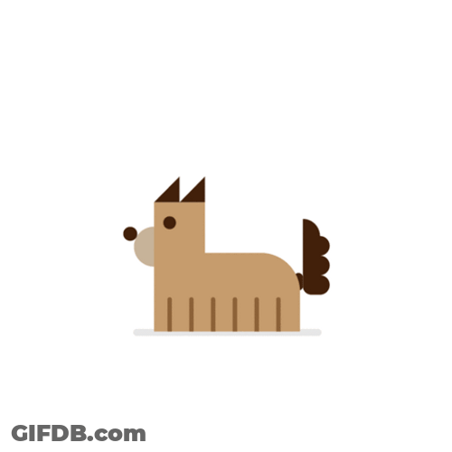 Floating Dog Spinning Its Tail GIF