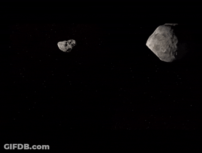 Floating Everywhere Asteroid GIF
