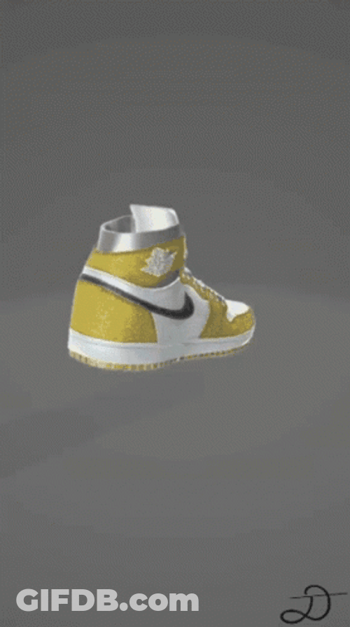 Floating Jordan 4 GIF
